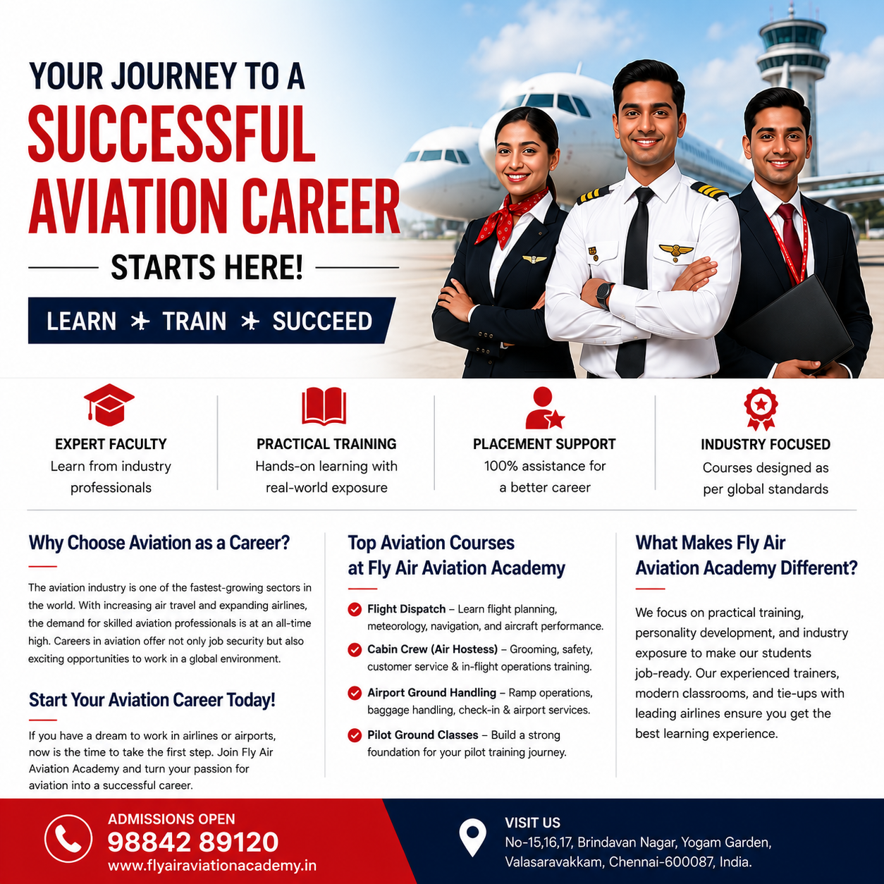 Top 5 Reasons to Choose a Career in Aviation After 12th – Supporting Image, Fly Air Aviation Academy